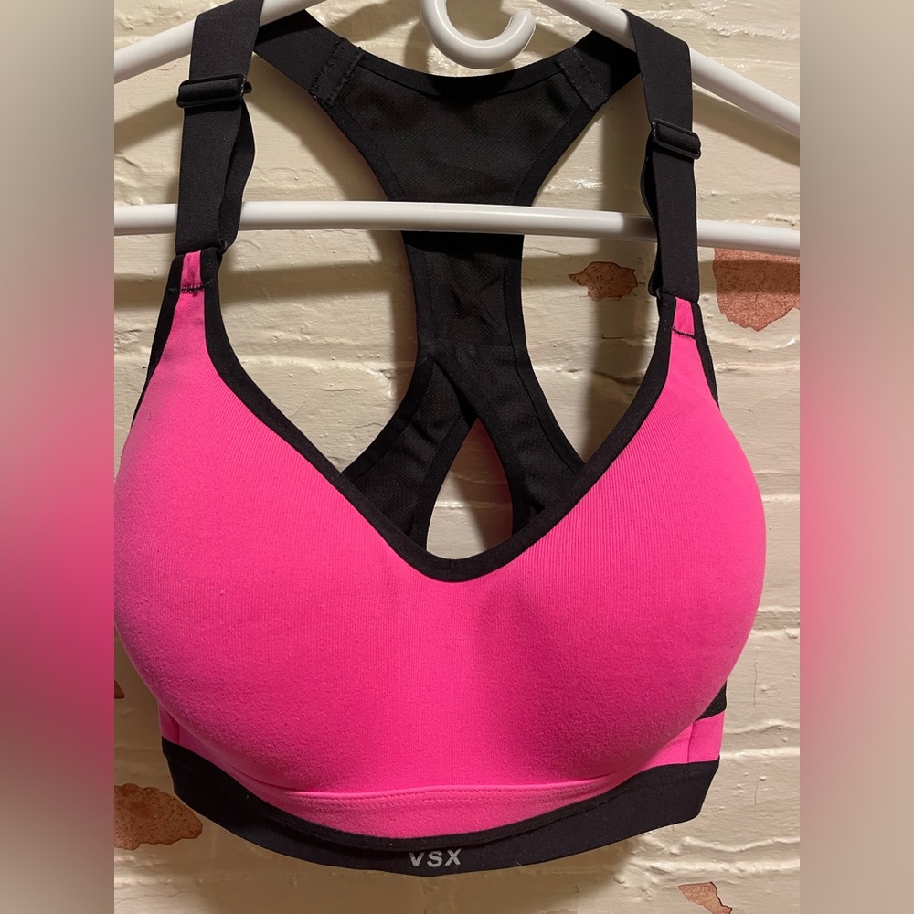 Victoria Secret Sports Bra 32DD pink black